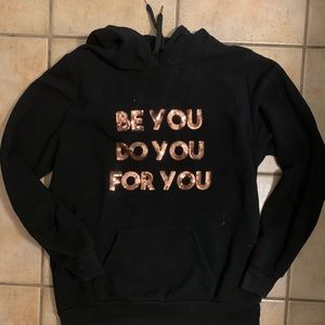 Black sequined hoodie